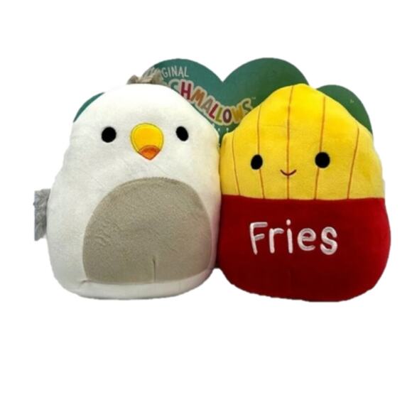 Squishmallows Steve the Seagull and Floyd the French Fries Pair 8in Plush - Picture 1 of 3